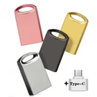 Супер мини металлический флеш-накопитель Usb Type-C, 64 ГБ, водонепроницаемый 2,0 Pendrive 4G 8 ГБ 16 ГБ 32 ГБ 128 ГБ 256 ГБ, карта памяти U-диск