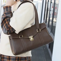 vintage luxury handbags women genuine leather underarm shoulder bag lady large capacity tote purses solid luxury designer bags