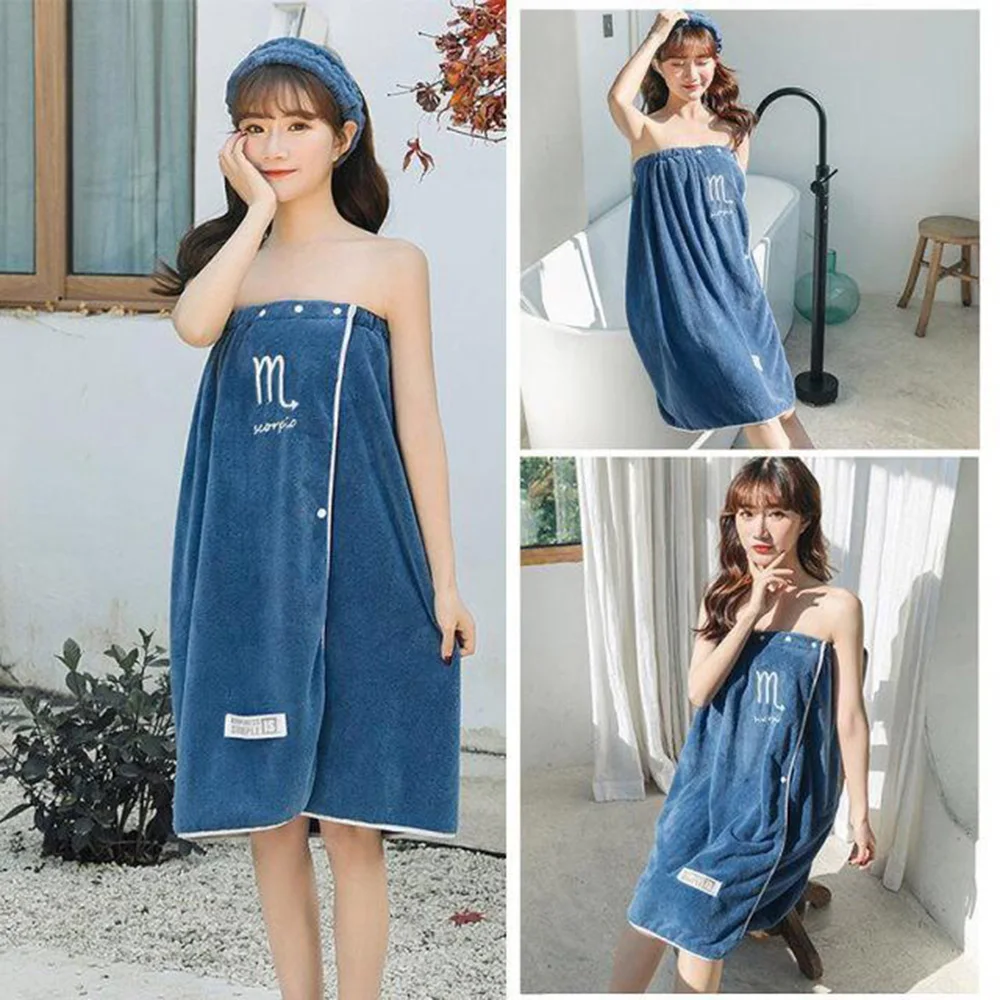 

Super Absorbent Towel Sexy Cute Flannel Nightgown Skirt Bra Bath Towel Microfiber Towel Lady Headband Set For Adults