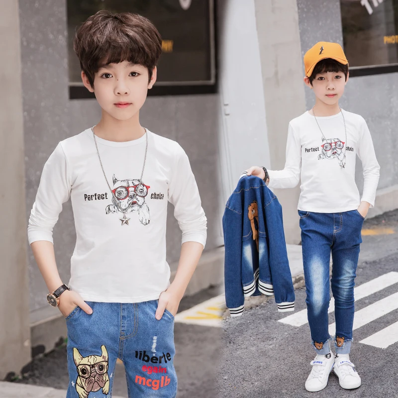 

2021 Kids Clothing T-Shirt Boys Shirts Boy For Girl Baby Tshirt Cartoon dog print Tee Enfant T Shirt Funny Children Clothes