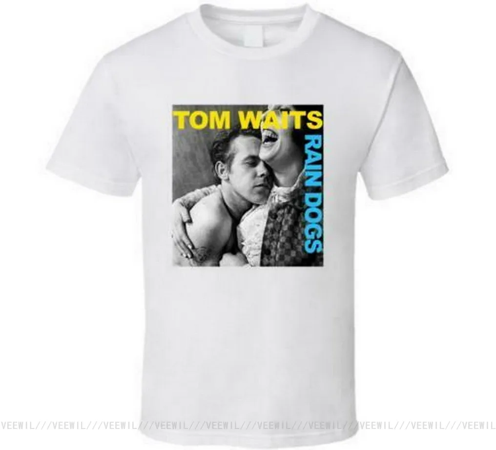 Новинка чехол с логотипом TOM WAITS RAIN DOGS белая черная футболка американский размер
