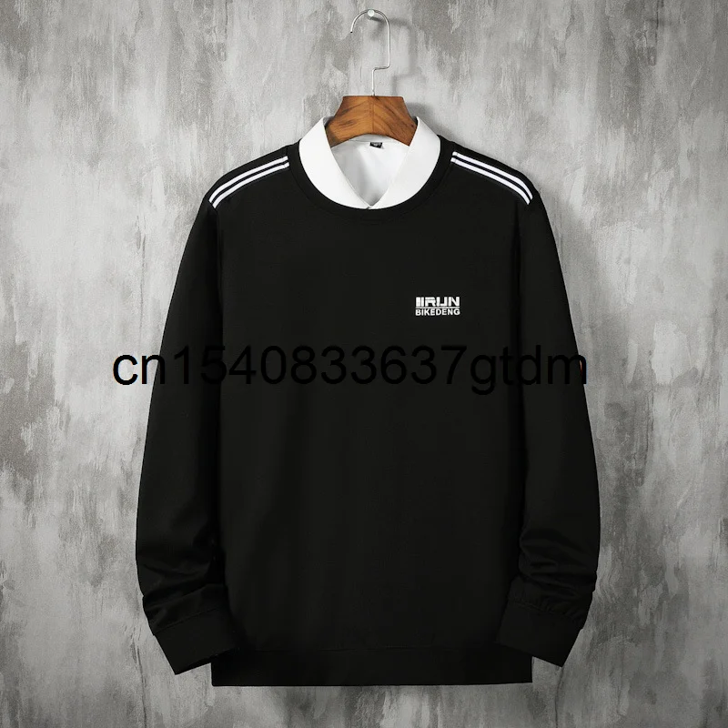 

2021 spring new cotton long sleeve t-shirt men's letter printing round neck Pullover