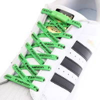 1 pair flat elastic shoelaces magnetic metal lock no tie shoe laces suitable for all shoes unisex sports competition lazy lace