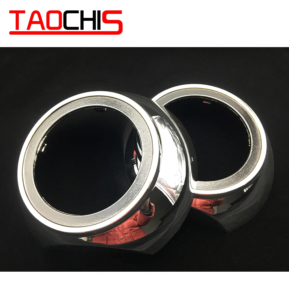 TAOCHIS Car Styling Shrouds Mask for 3.0 inch HELLA 3R G5 Koito Q5 Bi Xenon Projector Lens Retrofit Head Light Volkswagen Tiguan