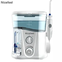 nicefeel 1000ml electric oral irrigator teeth cleaner care dental flosser spa water flosser with adjustable pressure 7 pcs jet