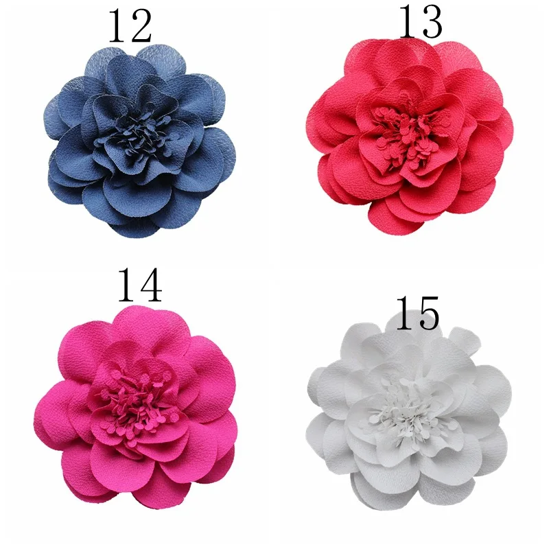 30 шт./лот 4 &quotшифоновые цветы с узкими тонкими нейлоновые оголовья для девочек