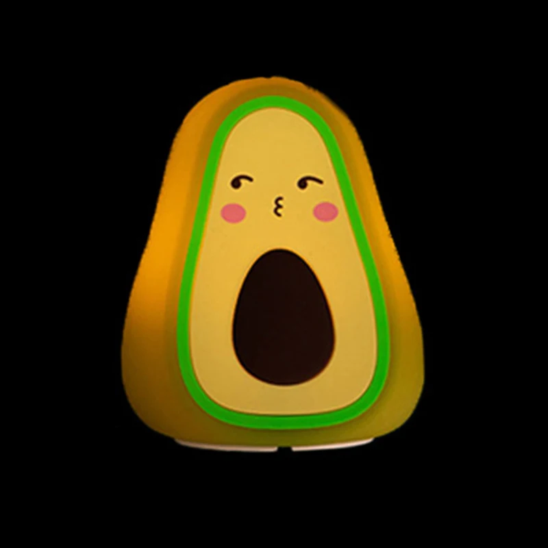 

Стильная футболка с изображением персонажей видеоигр детская силиконовая авокадо лампа Дети Ночной светильник 3 Цвет изменить сенсорный и ...