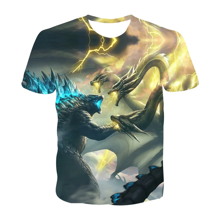 

New American Monster Movie Clothing for Boys Anime T-Shirt 3D Printing Children Clothes Girl Summer Toddler Sweatshirt 4-14 Year