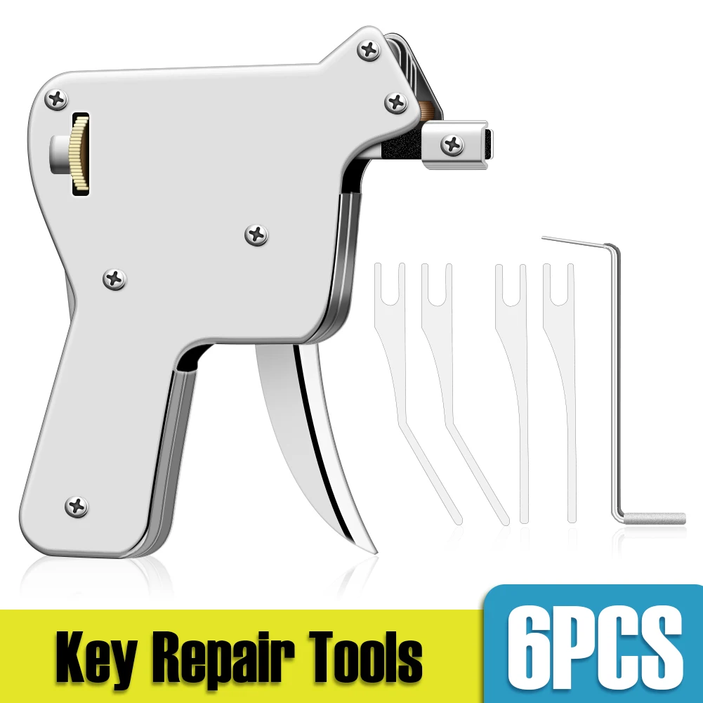 

6PCS Key Repair Tool Strong and Adjustable Brand New Stainless Steel White Adjustable Wrench Short Handle Universal Key Repair