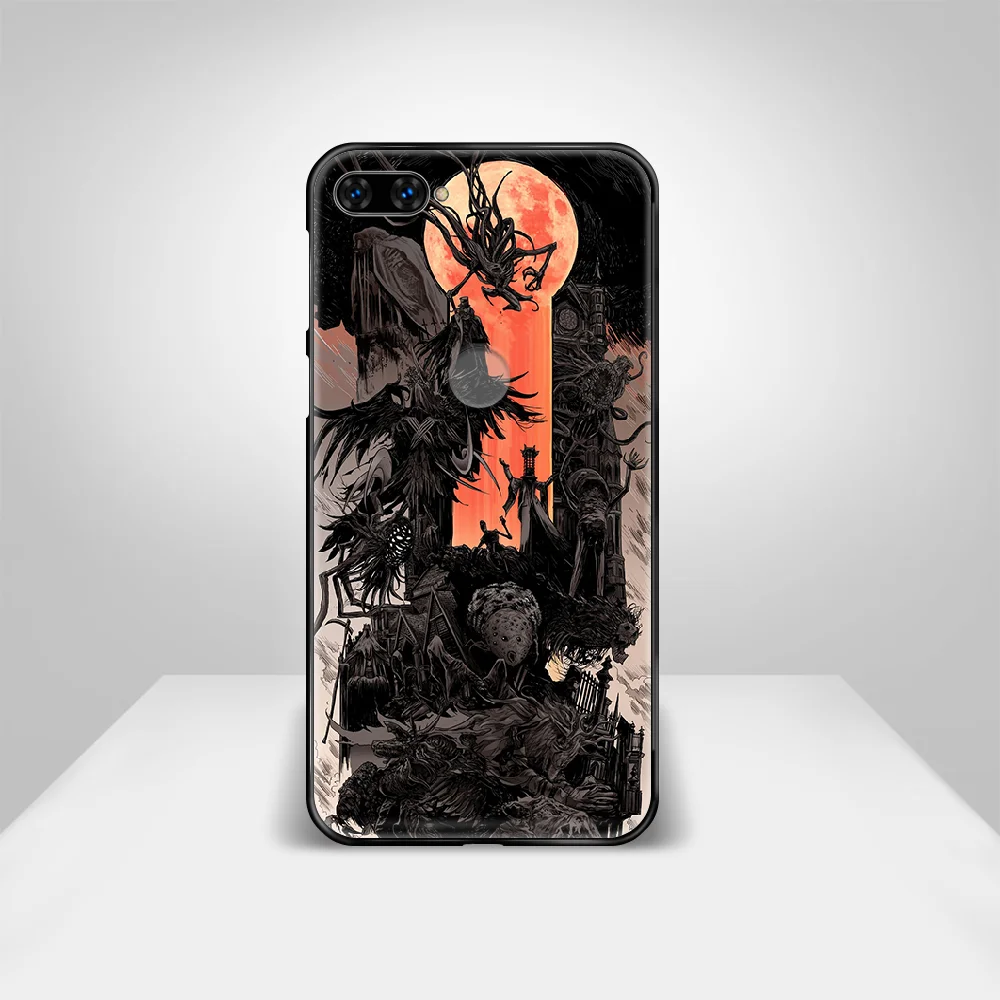 

Bloodborne Phone Case Cover Hull For HUAWEI honor 8 8c 8a 8x 9 9a 9x V10 MATE 10 20 I lite pro black hoesjes soft bumper fashion