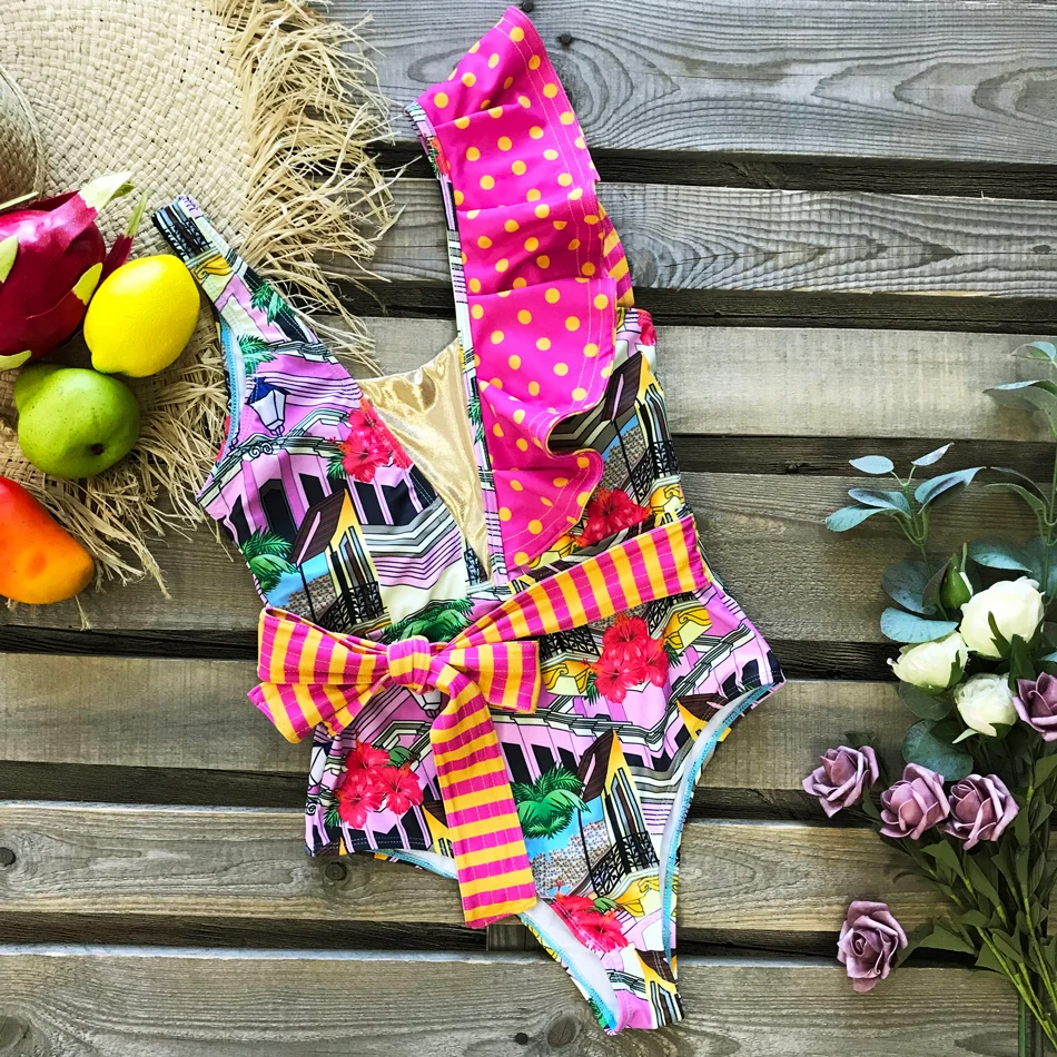 Новинка 2021 сексуальный цельный купальник с глубоким V образным вырезом Женская