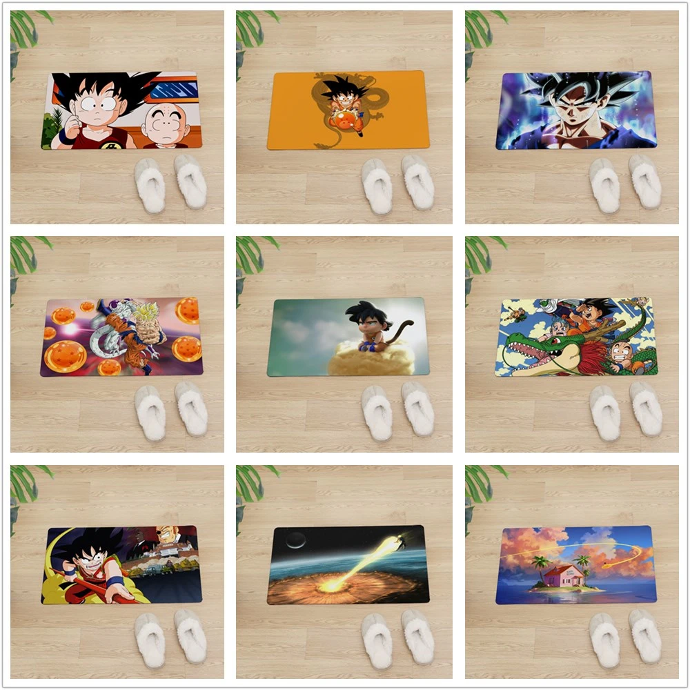 Dragon Ball Z входная дверь коврик кухонный коврик для напольные коврики нескользящий коврик для дома ПВХ мягкая кожа салон ковры водонепроницаемый ковер