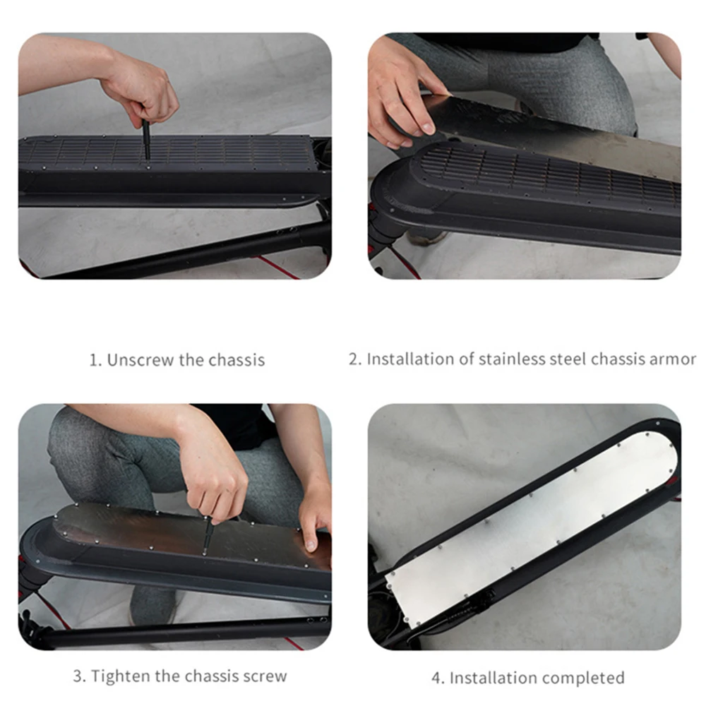 

2021 Electric Scooter Bottom Battery Cover For Ninebot MAX G30 Anti-Collision Guard Chassis Protect Stainless Steel Accessories