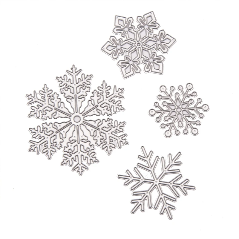 Рождественские снежинки металлический Трафаретный вырубной штамп Скрапбукинг