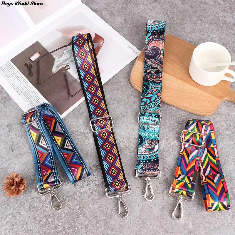 Nylon Bag Strap 1PC Woman Colored Straps for Crossbody Messenger Shoulder Bag Accessories Adjustable Embroidered Belts Straps images - 6