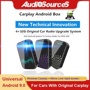 android 9 0 wireless carplay ai box 432g support netflix youtuebe google mirror link android auto plug and play car smart box free global shipping