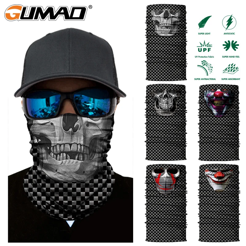 3D сетка череп Бесшовные Волшебные шеи Gaiter маска для лица теплая трубка щит Спорт
