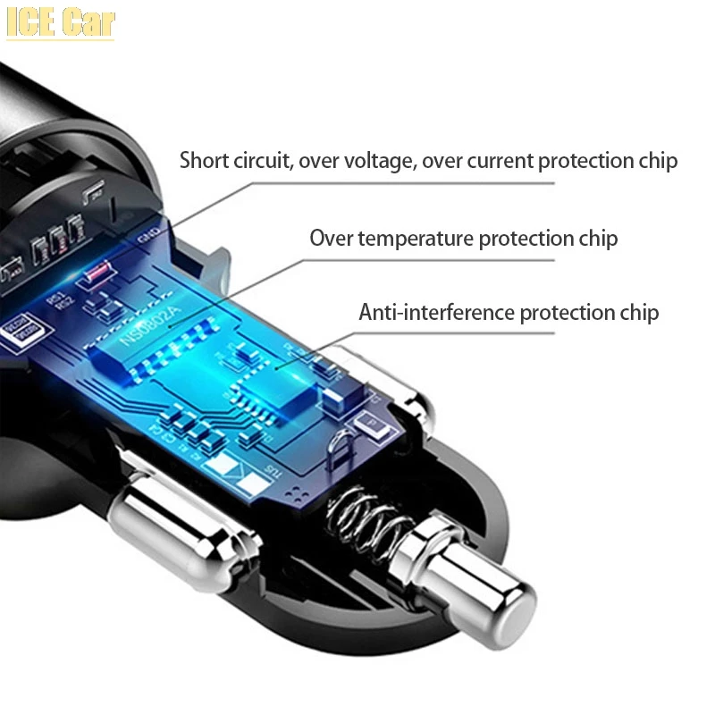 Новый автомобильный прикуриватель 12 В зарядное устройство авто USB QC 3 0