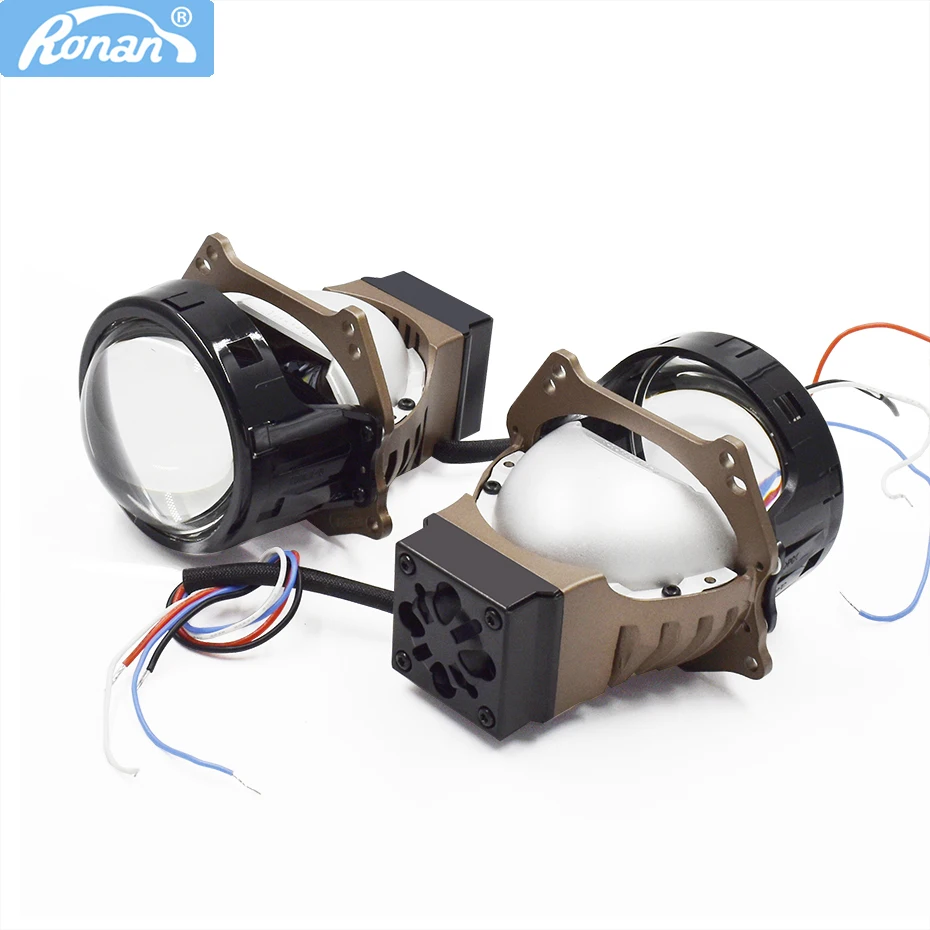 Ронан головной светильник линзы 3 0 дюймов Bi светодиодный проектор лампы Комплект