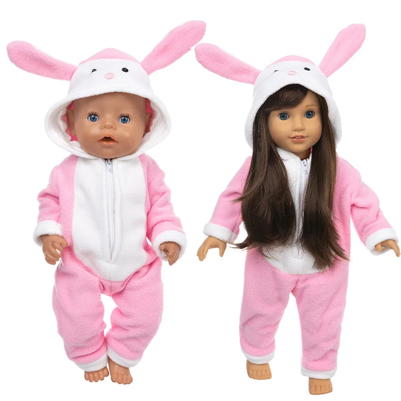 

43cm bebe doll clothes pink rabbit set 38 cm Nenuco Ropa y su Hermanita 18 inch girl doll sleep wear