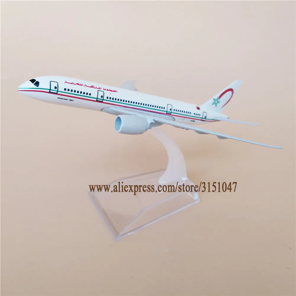 16 см Royal Air Maroc Airlines Boeing 787 B787 модель самолета из сплава металла литья под давлением