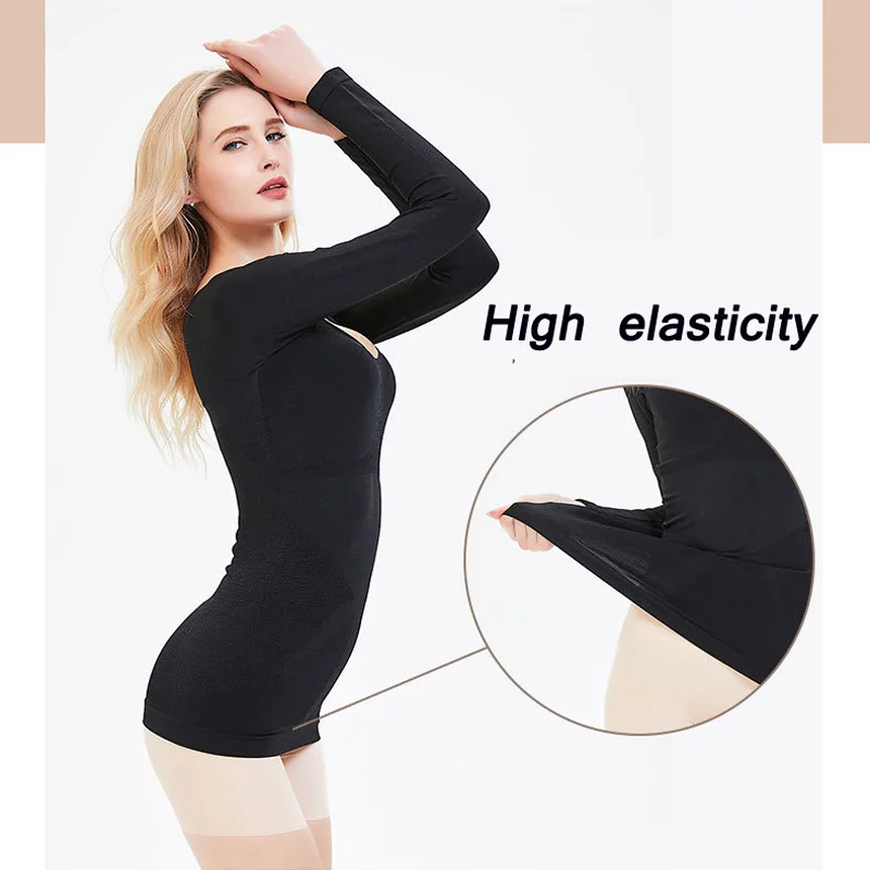 Новинка 2019 Женский корсет для коррекции фигуры с длинными рукавами