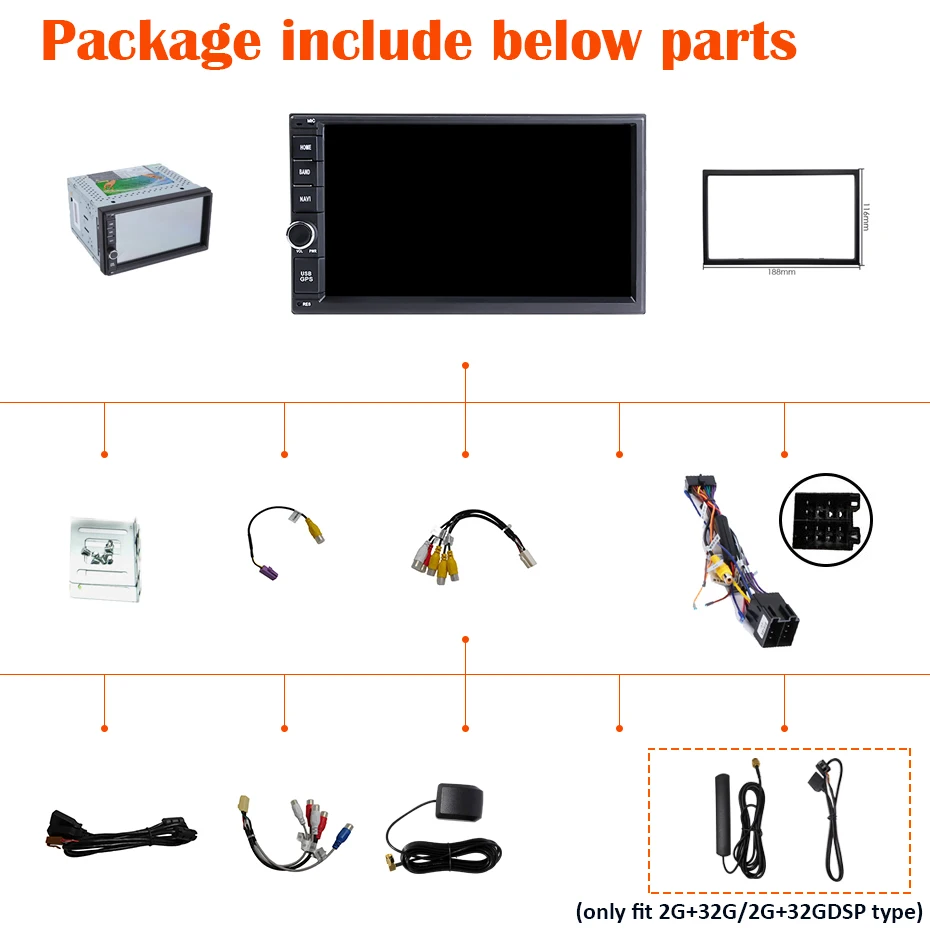 DSP IPS 64G 2 din Android 10 Универсальный 2din автомобильный Радио GPS стерео приемник