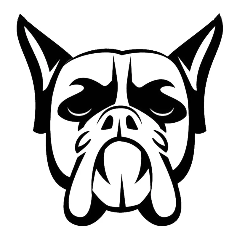 Персонализированные ПВХ с изображением собак боксеров голова Стикеры для