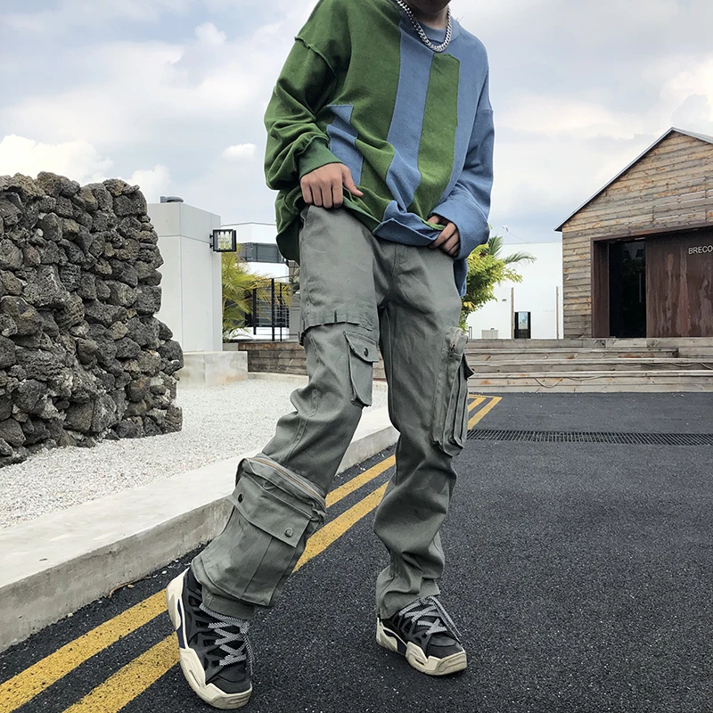 

Функциональный Многофункциональный комбинезон, мужские Модные брендовые узкие уличные брюки высокого качества