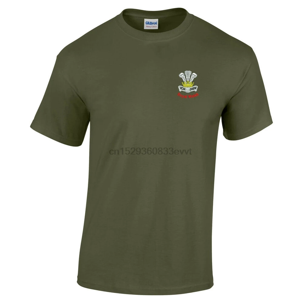 Футболка из хлопка с надписью Royal Welsh Regiment 100%|Мужские футболки| |