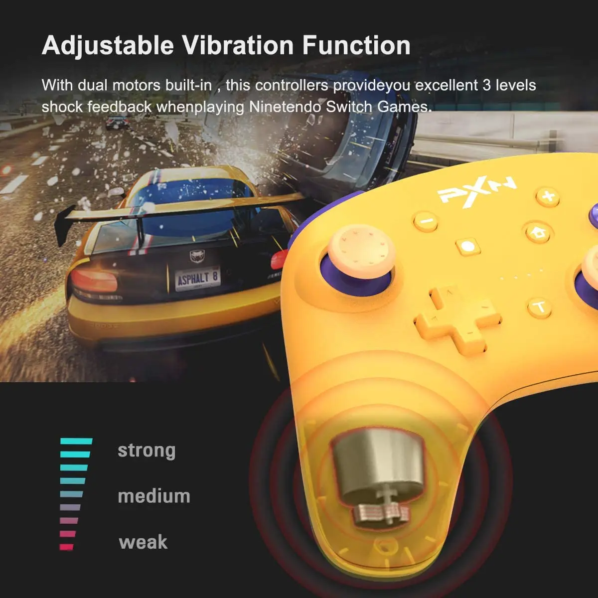 Геймпад для ПК PXN 9607X Nintendo Switch игровой контроллер с Bluetooth совместим Lite USB-кабелем