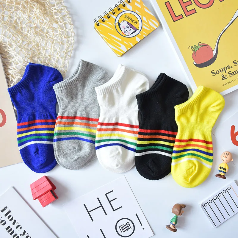 Модные женские невидимые носки в стиле Харадзюку Kawaii корейские стильные