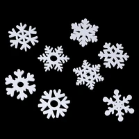 christmas ornaments decoration mix shape 50pcs wooden white snowflakes pendants