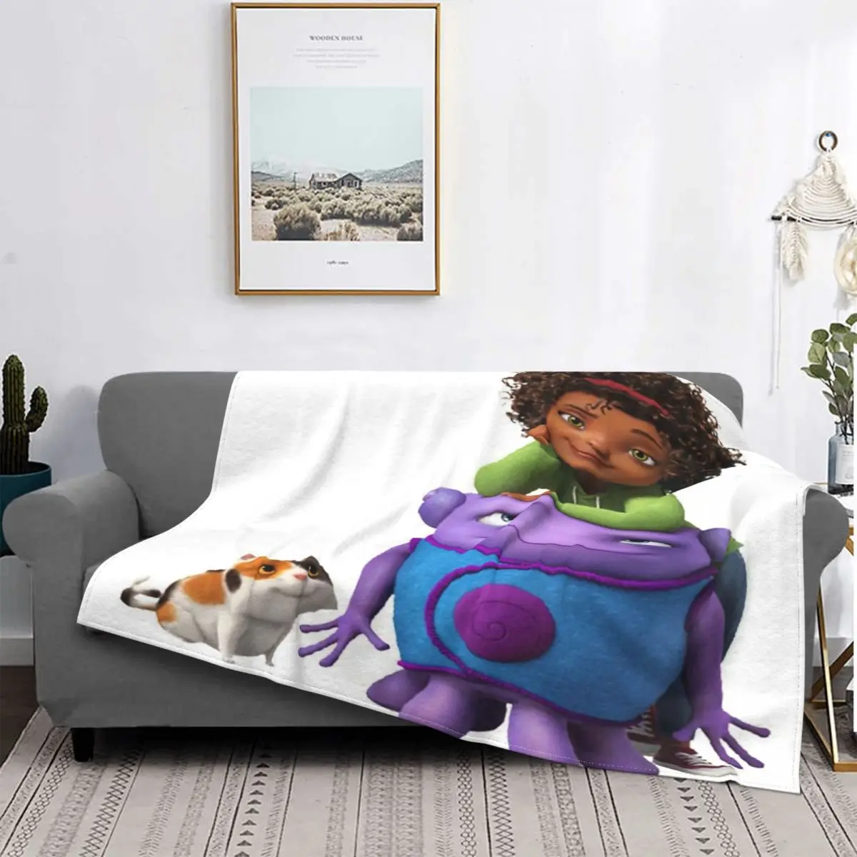 

Oh The Boov-Manta a cuadros para cama, manta Kawaii For Baby, 4 единицы
