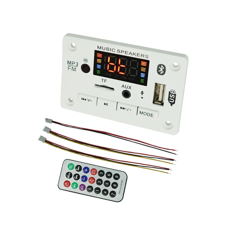Плата декодера громкой связи с MP3-плеером 5 В 12 Bluetooth 0 WMA WAV FM-радио поддержка FM TF USB