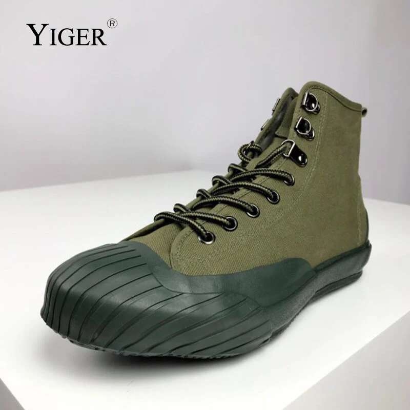 Кроссовки YIGER мужские с вулканизированной подошвой высокие кеды в японском стиле