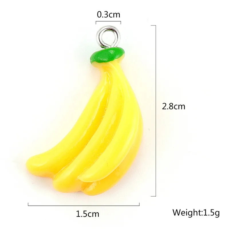 

10Pcs Yellow Banana Resin Pendant Charms for DIY Handmade Necklace Bracelet Jewelry Making Jewelry Wholesale Accessories