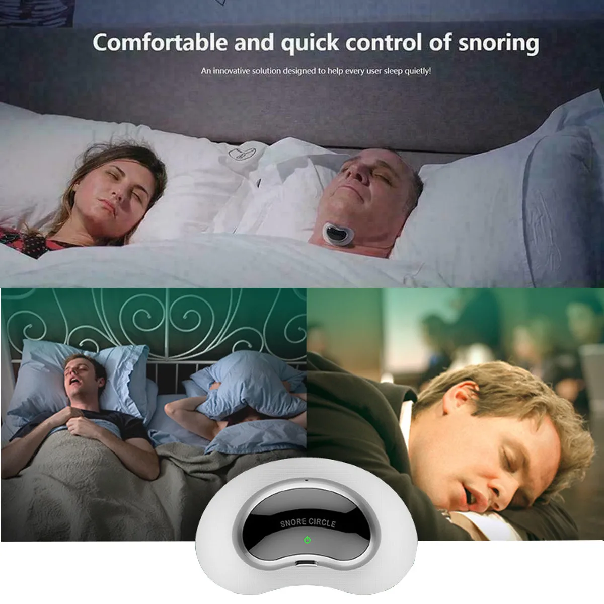 

Smart Snore Stopper Stop Snoring Biosensor anti snore Sleeping Aid with APP and sleep monitor sleep aid device CPAP replacer