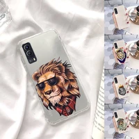ferocious animal lion phone case transparent for vivo x 60 50 30 27 23 21 20 9 pro plus s i soft tpu clear mobile bags