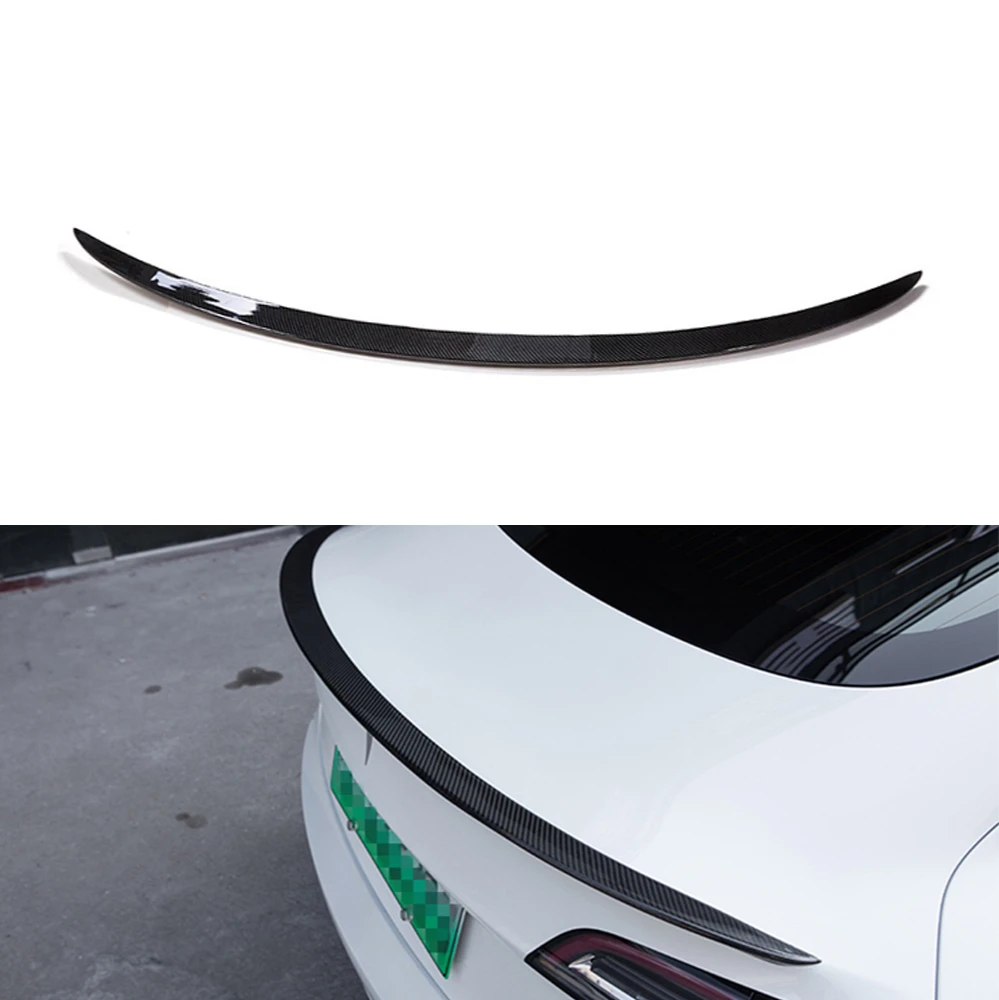 Задний спойлер для багажника Tesla Model 3 2017 2019 2020 2021 задний из углеродного волокна ABS