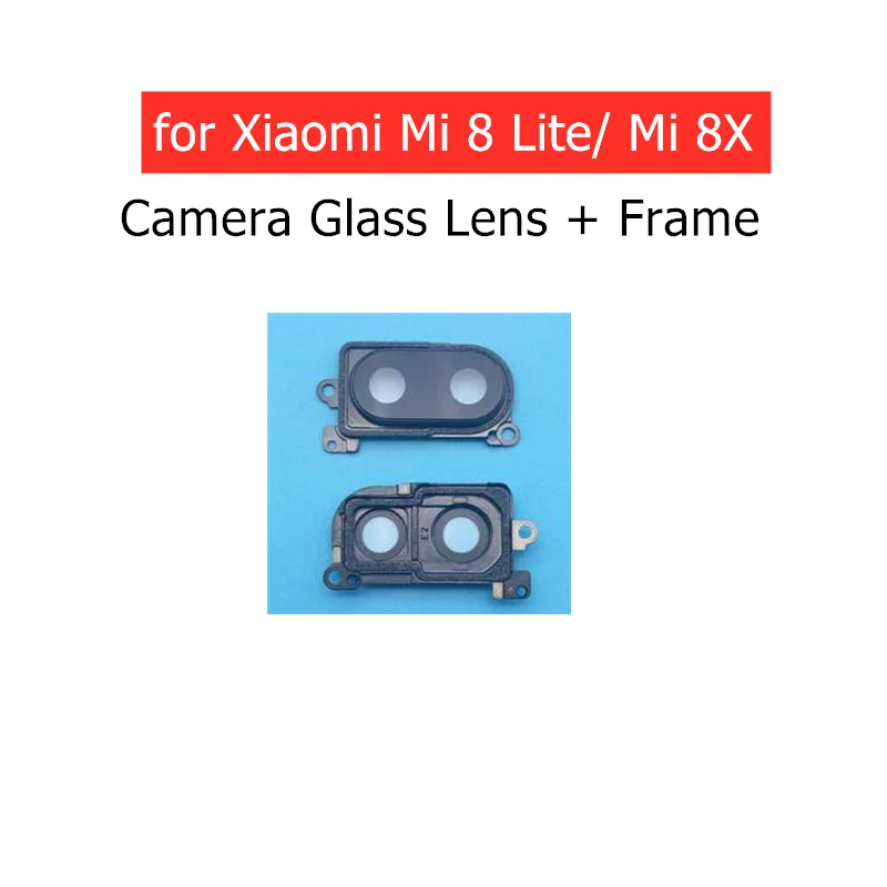 Для Xiaomi Mi 8 Lite/ 8X заднее стекло объектива камеры заднего вида с рамкой держатель