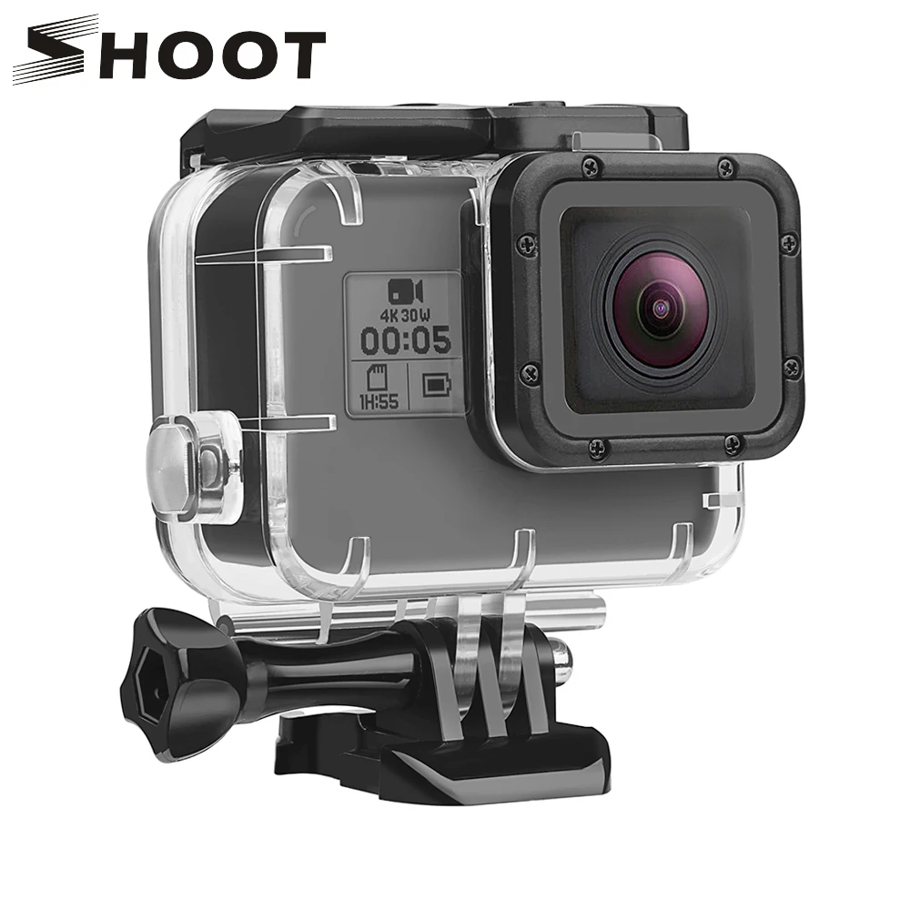 Водонепроницаемый чехол для съемки под водой для GoPro Hero 7 6 5, черный, белый, серебристый защитный корпус для Go Pro Hero 7 6, аксессуары