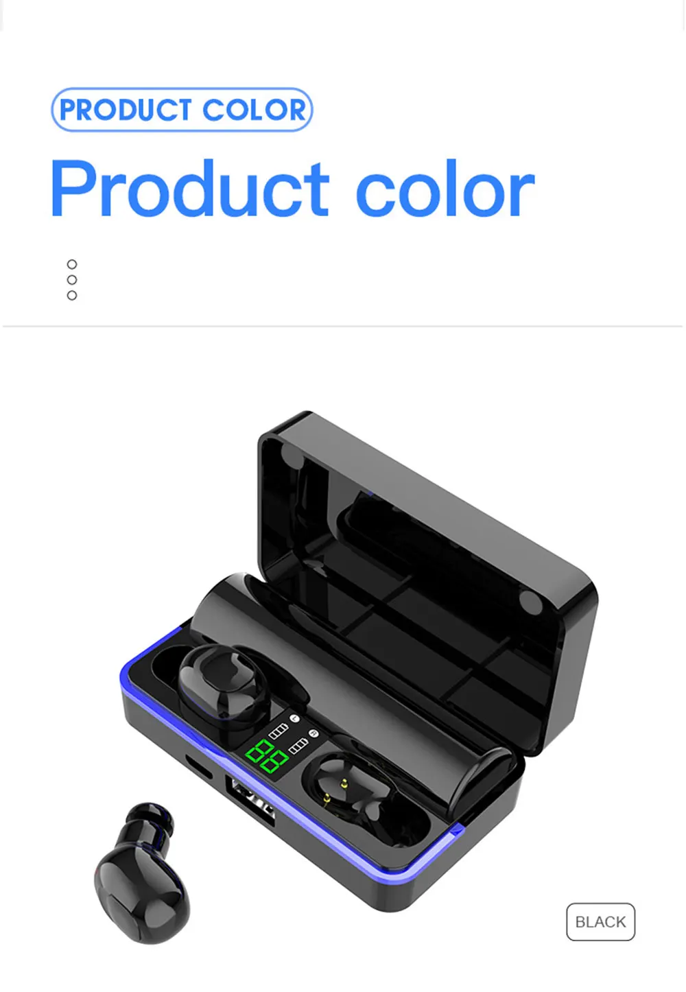 W12, TWS, Bluetooth 5,0, беспроводная гарнитура, наушники, мини наушники, HIFI звук, наушники в ухо, 1800 мАч, Powerbank с микрофоном для телефона