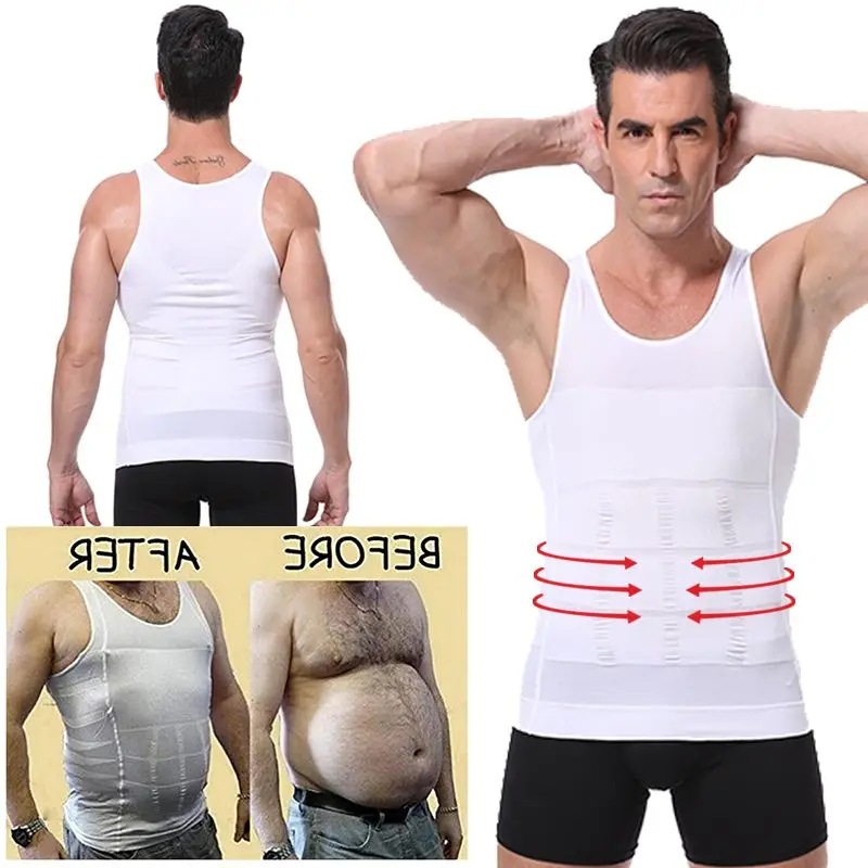 

2021 Be-In-Shape Men's Slimming Vest Shaper Belly Control Posture Gynecomastia Compression Shirt Underwear Waist Trainer Corset