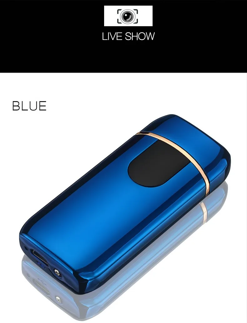 Зажигалка USB зарядка плазменный сенсорный экран электрическая зажигалка для сигарет творческая ветрозащитная личность, чтобы отправить другу
