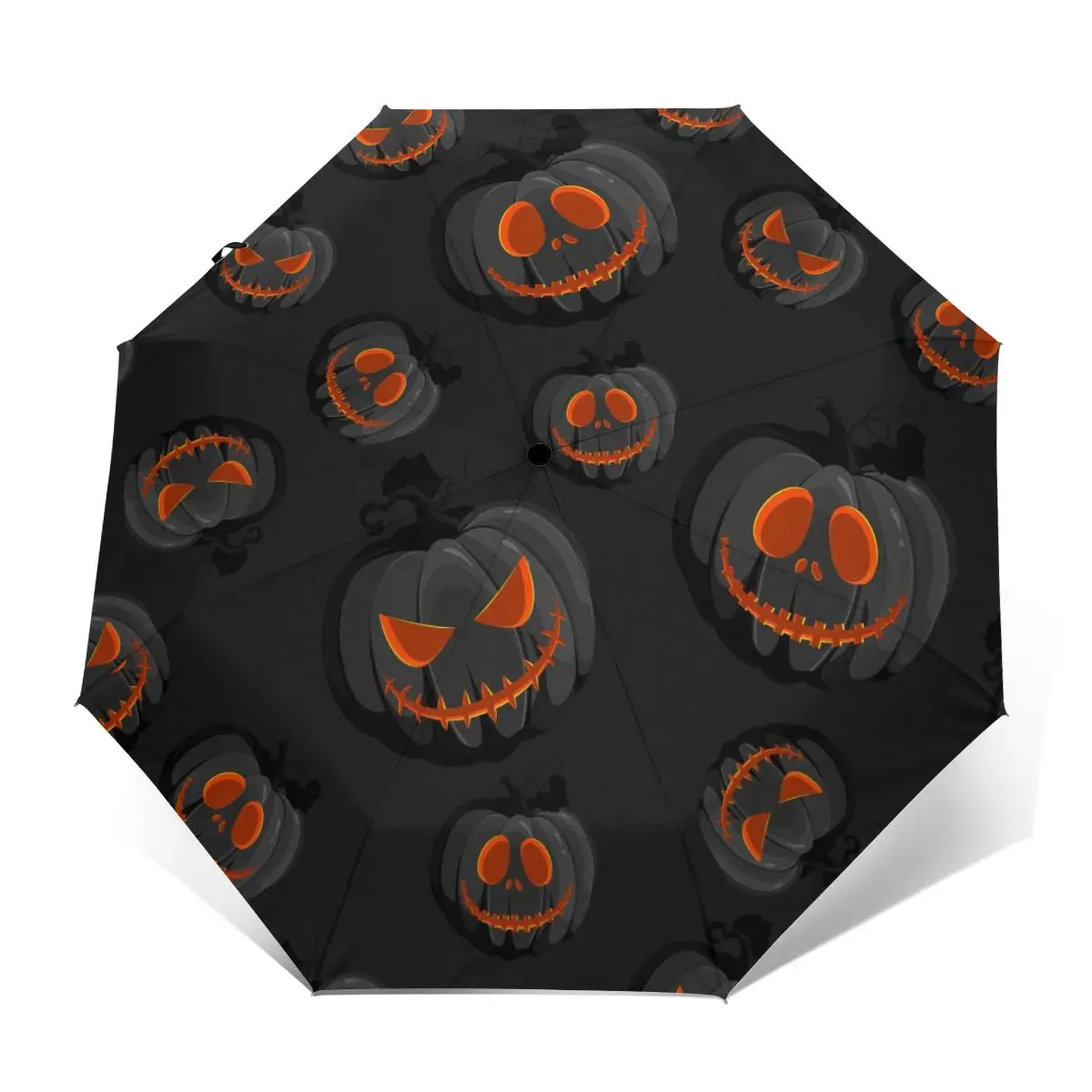 Online Ombrello Automatico Pieghevole Resistente Al Vento Ombrello Automatico Da Donna Con Zucca Di Halloween Ombrello Antivento Pioggia Per Uomo Ombrellone