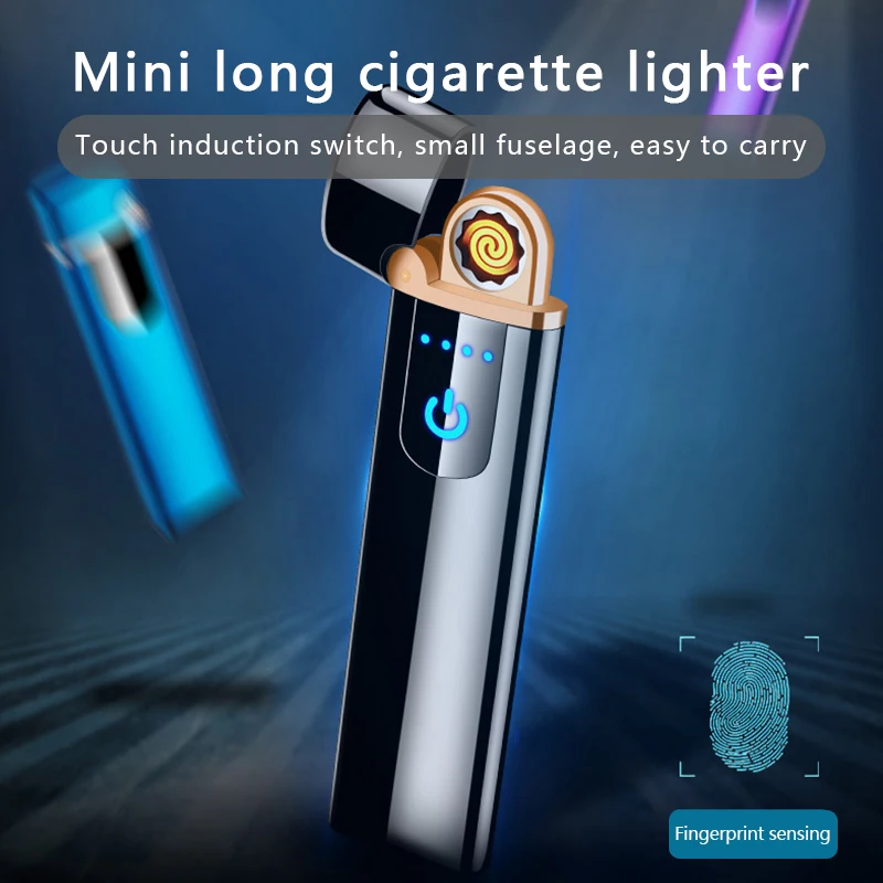 Screen USB Electronic Charging Lighter Touch Induction Windproof Smock Cigarette Classic High-end Gift Box | Мебель