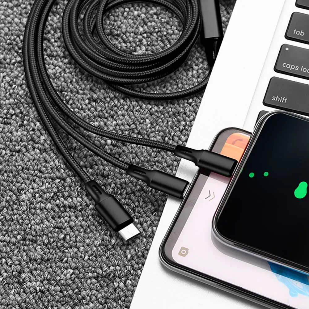 3 в 1 быстрая линия передачи данных для Android Apple type-c мобильный телефон многофункциональный Usb один волочение три данных зарядный кабель