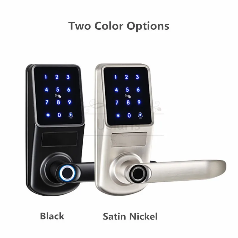 

TTLock Smart Fingerprint Handle Door Lock Keyless Bluetooth APP Remote Control Intelligent Locks With Key Password Card For Home