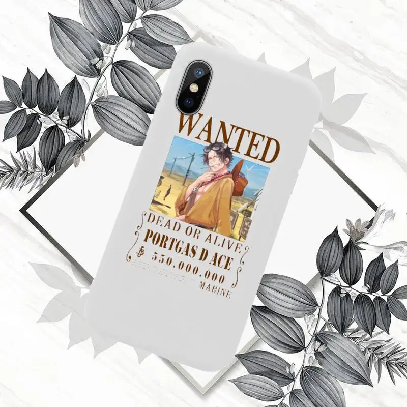 

One Piece Luffy Phone Case White Candy Color for iPhone 11 12 mini pro XS MAX 8 7 6 6S Plus X SE 2020 XR